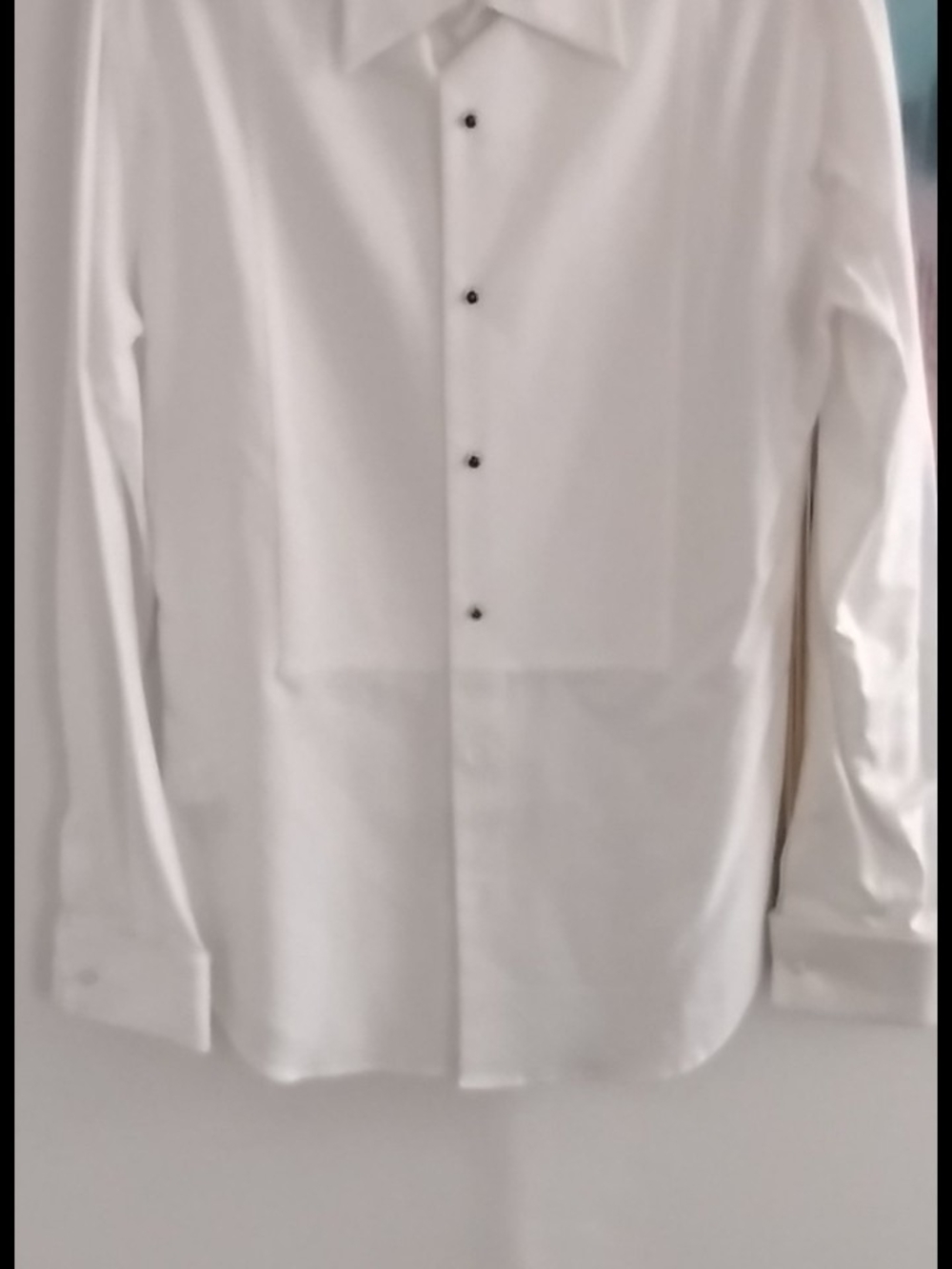 Roberto Cavalli White Men's Dress Shirt with Contrast Studs